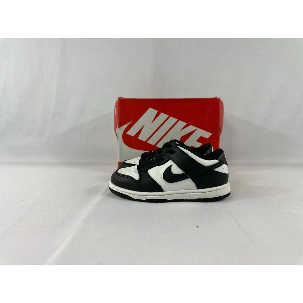 Nike Dunk Low TD Panda 'Black White' CW1589-100 Kids Size 10C